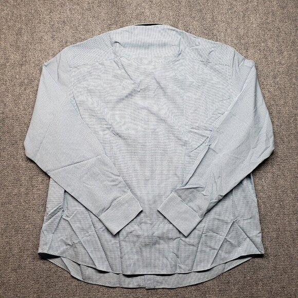 UNTUCKit Hildalgo WF Shirt Mens 3XL Blue Check Long Sleeve Button Up Cotton New - Picture 10 of 10